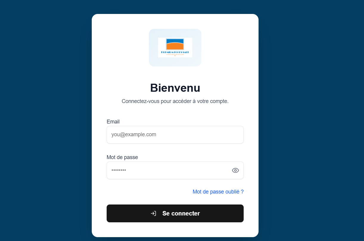 Page de connexion Premium Food